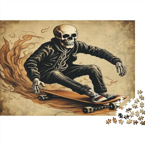 Totenkopf 1000pcs (75x50cm) Erwachsenenpuzzle - Skateboard DIY-Puzzlespielzeug von kaiyun