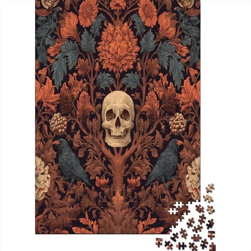 Totenkopf Puzzle 1000 Teile, Lernspiel, Unmöglich, Anspruchsvolles Spielzeug Für Erwachsene Und Kinder Ab 14 Jahren 38x26cm/1000pcs von kaiyun