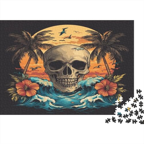 Totenkopf and Ozean Wellen 1000pcs (75x50cm) Puzzles, Die Für Erwachsene Und Personen Ab 14 Jahren Geeignet Sind Tropischer Sonnenuntergang von kaiyun