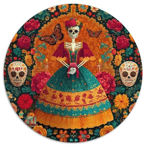 Totenkopf and Schmetterling 1000pcs (67.5x67.5cm) Schwer Puzzle Lernspiel Impossible Mexican Volkskunst Herausforderung Spielzeug Für Erwachsene Kinder von kaiyun