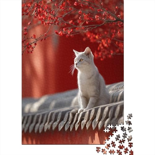 Traditionelle chinesische Architektur Elegante KatzePuzzle 1000 Teile Für Erwachsene, Lernspiele38x26cm/1000pcs von kaiyun