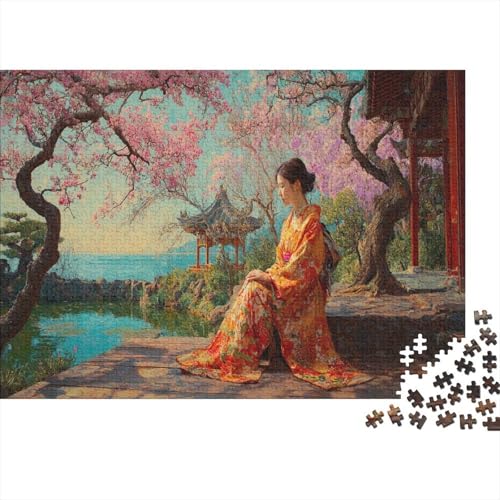 Traditionelle japanische Gartenszene 1000pcs (75x50cm) Puzzle, Lernspiel Impossible Herausforderungsspielzeug Für Erwachsene Teenager von kaiyun