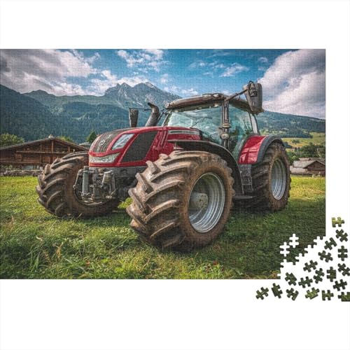 Traktor, ländliche Szene, Gemusterte Nachhaltige Für Erwachsene Hochwertige Holzspielpuzzles 1000pcs (75x50cm) von kaiyun