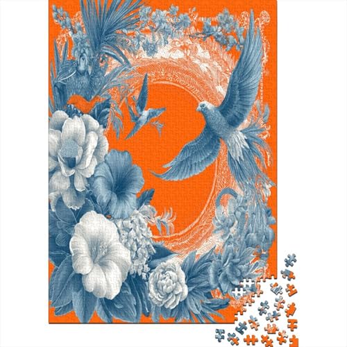 Tropische Vögel, Palmblätter und exotische Blumen 70x50cm/1000pcs Erwachsenenpuzzle - DIY-Puzzlespielzeug von kaiyun