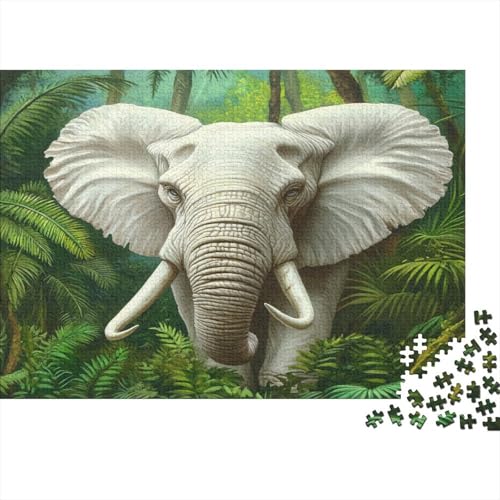 Tropischer Wald 1000pcs (75x50cm) Puzzle, Lernspiel Impossible White Elefant Herausforderungsspielzeug Für Erwachsene Teenager von kaiyun