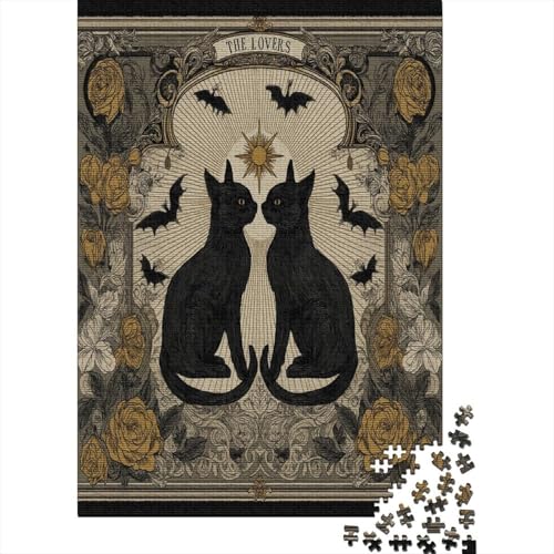 Two Black Katzes Puzzle 1000 Teile, Lernspiel, Unmöglich Vintage-Blumenmuster, Anspruchsvolles Spielzeug Für Erwachsene Und Kinder Ab 14 Jahren 70x50cm/1000pcs Two Black Katzes Puzzle 1000 Teile, Lernspiel, Unmöglich Vintage-Blumenmuster, Anspruchsvolles Spielzeug Für Erwachsene Und Kinder Ab 14 Jahren 70x50cm/1000pcs von kaiyun