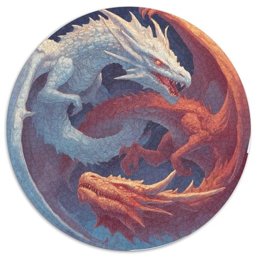 Two Drachen Flying in Circles Rätsel Für Erwachsene || 1000pcs (67.5x67.5cm) Puzzles Lernspiele Home Decor von kaiyun