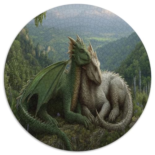 Two Draches Snuggling Together 1000pcs (67.5x67.5cm) Puzzle, Lernspiel Impossible Herausforderungsspielzeug Für Erwachsene Teenager von kaiyun