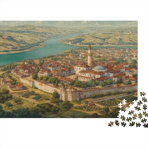Ungarischer Architekturstil 1000pcs (75x50cm) Puzzle, Lernspiel Impossible Mittelalterliche Festung Herausforderungsspielzeug Für Erwachsene Teenager von kaiyun