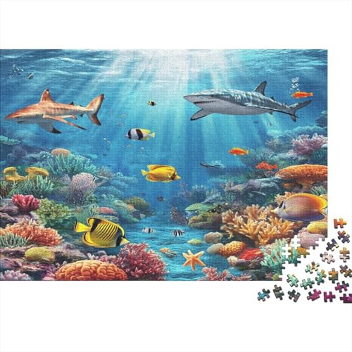Unterwasser-Korallenriff 1000pcs (75x50cm) Schwer Puzzle Lernspiel Impossible Tropische Fische Herausforderung Spielzeug Für Erwachsene Kinder von kaiyun