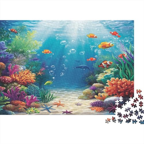 Unterwasser-Ozean-Szene 1000pcs (75x50cm) Schwer Puzzle Lernspiel Impossible Bunter Fisch Herausforderung Spielzeug Für Erwachsene Kinder von kaiyun