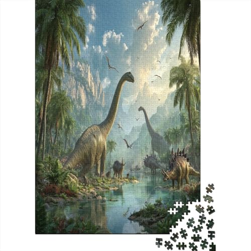 Valley Dinosauriers 38x26cm/1000pcs Schwer Puzzle Lernspiel Impossible Dschungelpflanzen Herausforderung Spielzeug Für Erwachsene Kinder von kaiyun