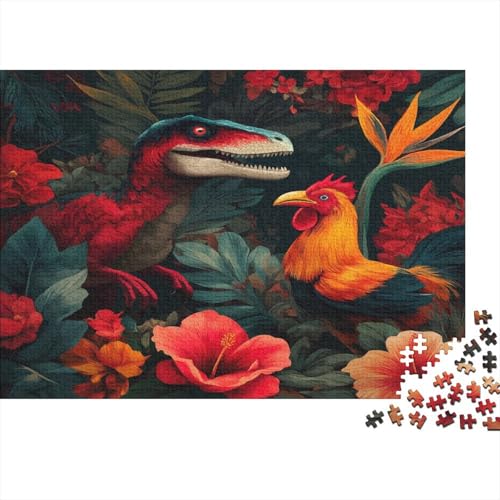 Velociraptoren und Hühner 1000pcs (75x50cm) Schwer Puzzle Lernspiel Impossible Hawaiianische Pflanzen Herausforderung Spielzeug Für Erwachsene Kinder von kaiyun