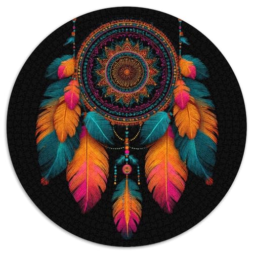 Vibrant DreamKatzecher with Tribal PatternPuzzle 1000 Teile Für Erwachsene, Lernspiele1000pcs (67.5x67.5cm) von kaiyun