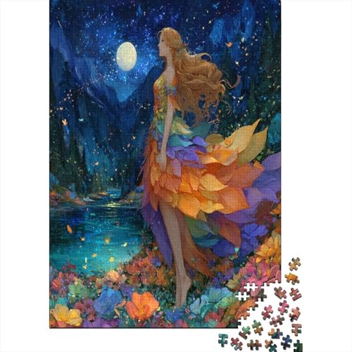 Vollmond und Sternenhimmel 70x50cm/1000pcs Schwer Puzzle Lernspiel Impossible Elfenmädchen auf der Wiese am See Herausforderung Spielzeug Für Erwachsene Kinder Vollmond und Sternenhimmel 70x50cm/1000pcs Schwer Puzzle Lernspiel Impossible Elfenmädchen auf der Wiese am See Herausforderung Spielzeug Für Erwachsene Kinder von kaiyun