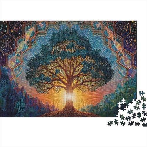 Wabe 1000pcs (75x50cm) Puzzles, Die Für Erwachsene Und Personen Ab 14 Jahren Geeignet Sind Lichtstrahlender, förmiger Lebensbaum von kaiyun