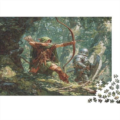 Waldelfen-Bogenschütze 1000pcs (75x50cm) Puzzles, Die Für Erwachsene Und Personen Ab 14 Jahren Geeignet Sind Gepanzerter Ritter von kaiyun