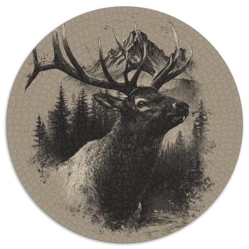 Wapitibulle Wald, Fluss Rätsel Für Erwachsene || Familienspaß-Puzzles 1000pcs (67.5x67.5cm) von kaiyun