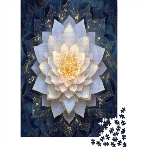 Weißer Lotus1000 Teile: Unmögliches Puzzle Für Erwachsene, Spiele, Geschenke, Kinder, Herausforderungs38x26cm/1000pcs von kaiyun