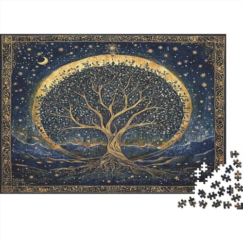 Weltenbaum 1000pcs (75x50cm) Schwer Puzzle Lernspiel Impossible Stars Mond Herausforderung Spielzeug Für Erwachsene Kinder von kaiyun