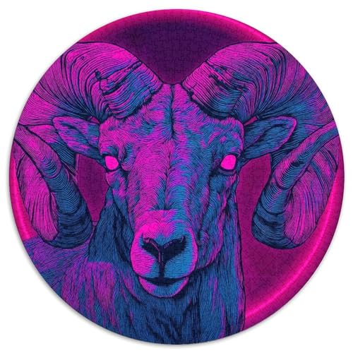 ,Widder, das Widder-Symbol,1000pcs (67.5x67.5cm),DIY-Puzzle Für Erwachsene von kaiyun