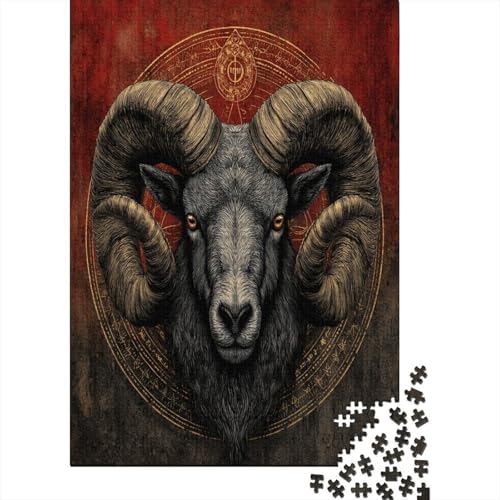 Widder Zodiac SymbolPuzzle 1000 Teile Für Erwachsene, Lernspiele70x50cm/1000pcs von kaiyun