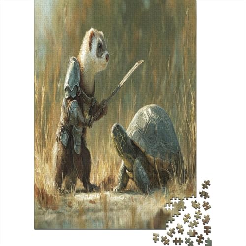 Wiesel in Rüstung kämpft gegen eine Schildkröte1000 Teile: Unmögliches Puzzle Für Erwachsene, Spiele, Geschenke, Kinder, Herausforderungs38x26cm/1000pcs Wiesel in Rüstung kämpft gegen eine Schildkröte1000 Teile: Unmögliches Puzzle Für Erwachsene, Spiele, Geschenke, Kinder, Herausforderungs38x26cm/1000pcs von kaiyun