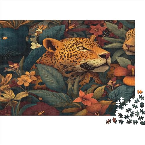 Wilde Tiere beim Spielen 1000pcs (75x50cm) Schwer Puzzle Lernspiel Impossible Seltsamer Wald Herausforderung Spielzeug Für Erwachsene Kinder von kaiyun