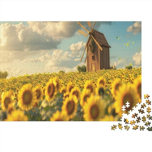 Windmühle,Rätsel Für Erwachsene 1000pcs (75x50cm),Herausforderungsspiele Naturlandschaft von kaiyun