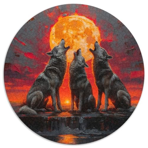 Wolf 1000pcs (67.5x67.5cm) Schwer Puzzle Lernspiel Impossible Mond Herausforderung Spielzeug Für Erwachsene Kinder von kaiyun