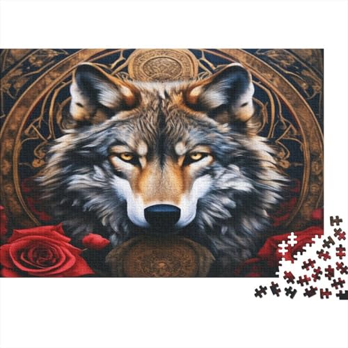 Wolf 1000pcs (75x50cm) Puzzle, Lernspiel Impossible Rose Herausforderungsspielzeug Für Erwachsene Teenager von kaiyun