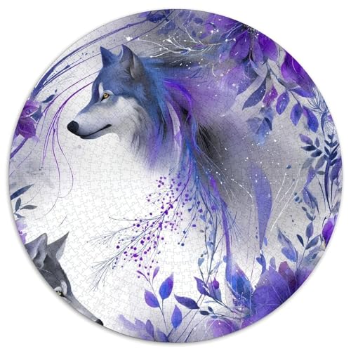 Wolf Rätsel Für Erwachsene |Aquarellblumen| 1000pcs (67.5x67.5cm) Puzzles Lernspiele Home Decor von kaiyun