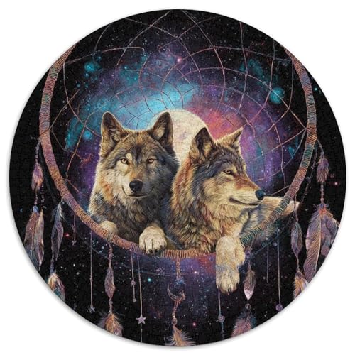 Wolf-Traumfänger 1000pcs (67.5x67.5cm) Puzzles, Die Für Erwachsene Und Personen Ab 14 Jahren Geeignet Sind Colorful Galaxie von kaiyun