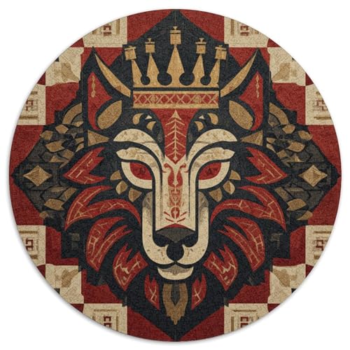 Wolfskopf 1000pcs (67.5x67.5cm) Schwer Puzzle Lernspiel Impossible Mittelalterlicher Stil Herausforderung Spielzeug Für Erwachsene Kinder von kaiyun