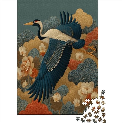 Wolken und Wellen Lotus Reiher1000 Teile: Unmögliches Puzzle Für Erwachsene, Spiele, Geschenke, Kinder, Herausforderungs38x26cm/1000pcs von kaiyun