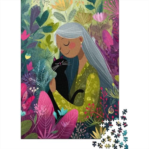 Woman and Her Katze 70x50cm/1000pcs Puzzles, Die Für Erwachsene Und Personen Ab 14 Jahren Geeignet Sind Woman and Her Katze 70x50cm/1000pcs Puzzles, Die Für Erwachsene Und Personen Ab 14 Jahren Geeignet Sind von kaiyun
