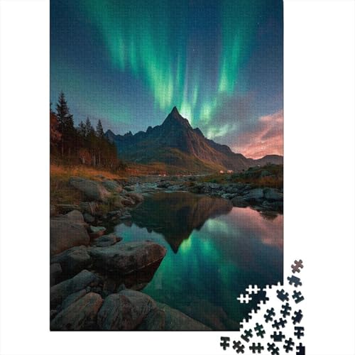 Wunderschöne Landschaft der Arktis, grünes Polarlicht Rätsel Für Erwachsene || 70x50cm/1000pcs Puzzles Lernspiele Home Decor von kaiyun