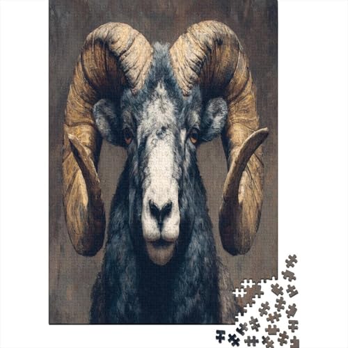 Ziege Animal Art Puzzle 1000 Teile Für Erwachsene, Lernspiele, Heimdekoration70x50cm/1000pcs von kaiyun