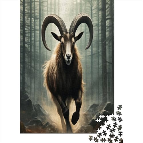 Ziege Puzzle 1000 Teile Für Erwachsene, Lernspiele, Heimdekoration38x26cm/1000pcs von kaiyun