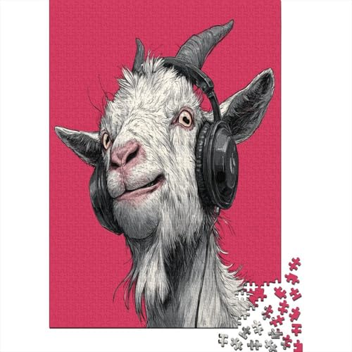 Ziege mit schwarzen Kopfhörern Puzzle 1000 Teile, Lernspiel, Unmöglich Cartoon-Stil, Anspruchsvolles Spielzeug Für Erwachsene Und Kinder Ab 14 Jahren 70x50cm/1000pcs Ziege mit schwarzen Kopfhörern Puzzle 1000 Teile, Lernspiel, Unmöglich Cartoon-Stil, Anspruchsvolles Spielzeug Für Erwachsene Und Kinder Ab 14 Jahren 70x50cm/1000pcs von kaiyun