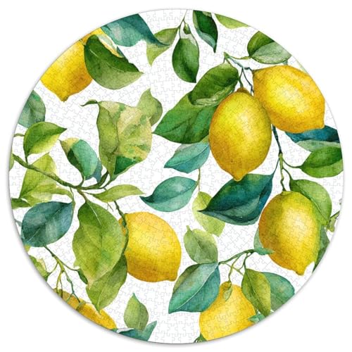 Zitrone mit grünen Blättern 1000pcs (67.5x67.5cm) Puzzles, Die Für Erwachsene Und Personen Ab 14 Jahren Geeignet Sind von kaiyun