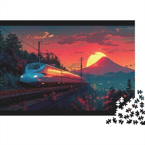 Zug,Rätsel Für Erwachsene 1000pcs (75x50cm),Herausforderungsspiele Reiselandschaft von kaiyun