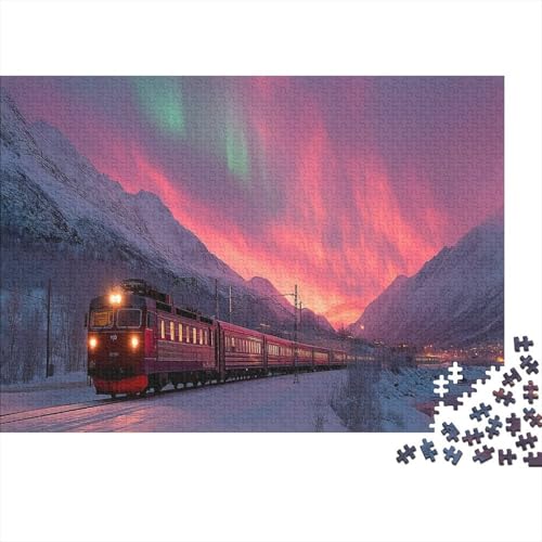 Zug 1000pcs (75x50cm) Puzzle, Lernspiel Impossible Nordlichter Herausforderungsspielzeug Für Erwachsene Teenager von kaiyun