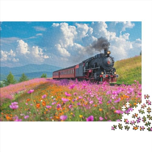 Zug 1000pcs (75x50cm) Puzzle, Lernspiel Impossible Reiselandschaft Herausforderungsspielzeug Für Erwachsene Teenager von kaiyun