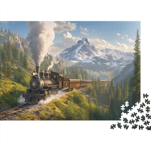 Zug 1000pcs (75x50cm) Puzzle, Lernspiel Impossible Reiselandschaft Herausforderungsspielzeug Für Erwachsene Teenager von kaiyun
