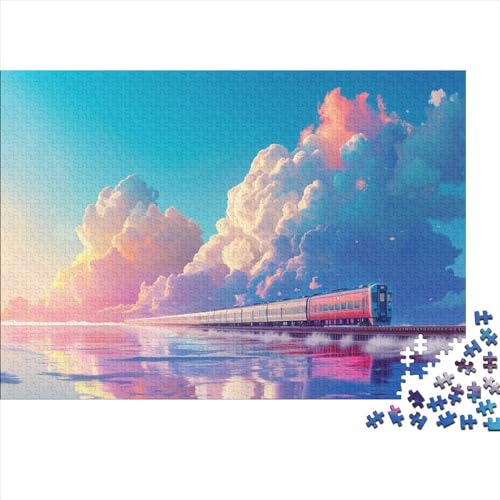Zug 1000pcs (75x50cm) Puzzles, Die Für Erwachsene Und Personen Ab 14 Jahren Geeignet Sind Reiselandschaft von kaiyun
