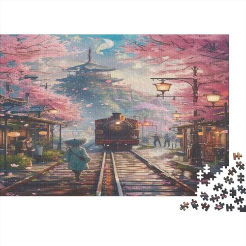 Zug 1000pcs (75x50cm) Schwer Puzzle Lernspiel Impossible Reiselandschaft Herausforderung Spielzeug Für Erwachsene Kinder von kaiyun