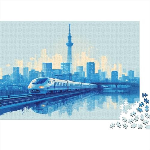 Zug 1000pcs (75x50cm) Schwer Puzzle Lernspiel Impossible Reiselandschaft Herausforderung Spielzeug Für Erwachsene Kinder von kaiyun