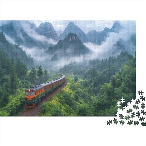 Zug 1000pcs (75x50cm) Schwer Puzzle Lernspiel Impossible Reiselandschaft Herausforderung Spielzeug Für Erwachsene Kinder von kaiyun
