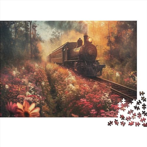 Zug 1000pcs (75x50cm) Schwer Puzzle Lernspiel Impossible Reiselandschaft Herausforderung Spielzeug Für Erwachsene Kinder von kaiyun
